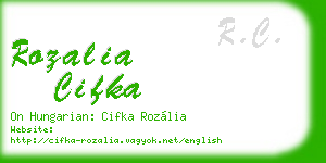 rozalia cifka business card