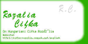 rozalia cifka business card